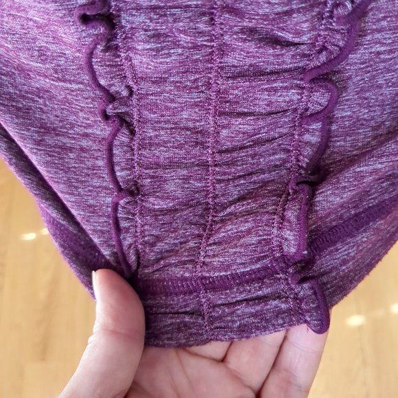[SOLD] Lululemon Dash Tank Heathered Purple Ruffle Soft Athletic Running Top - Picture 8 of 13